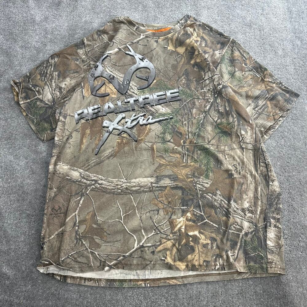 Y2K Realtree Graphic‎ Camo Tee Shirt Size XL Skater 2000s Baggy Outdoors